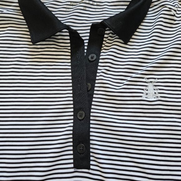 Nike Golf Black & White Striped Sleeveless Shirt - Picture 3 of 6